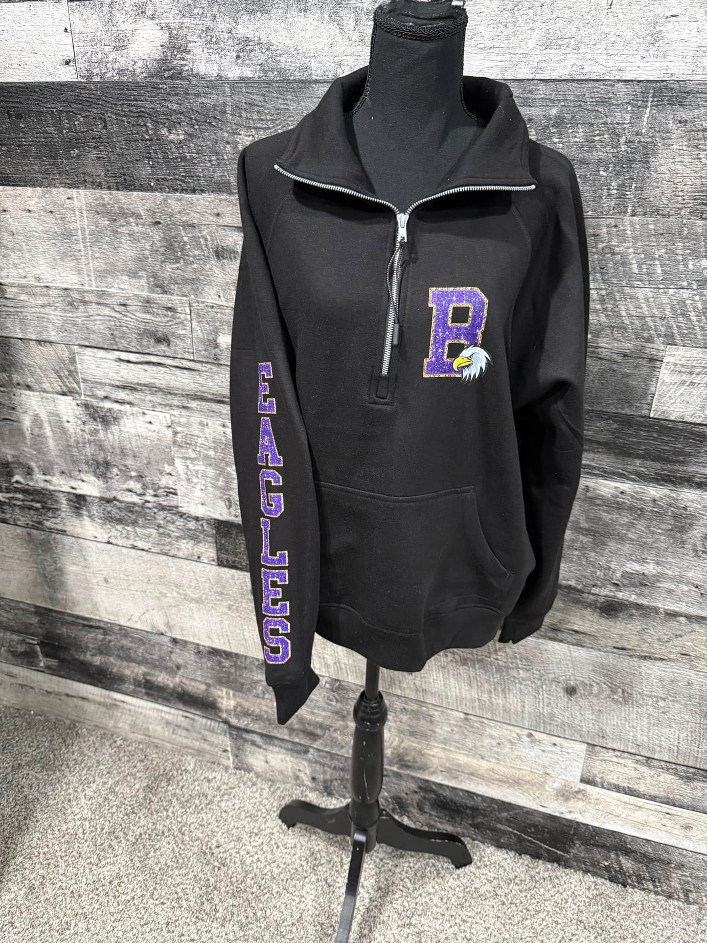 School Spirit 1/4 Zip Up Crewneck-Byron, Swartz Creek