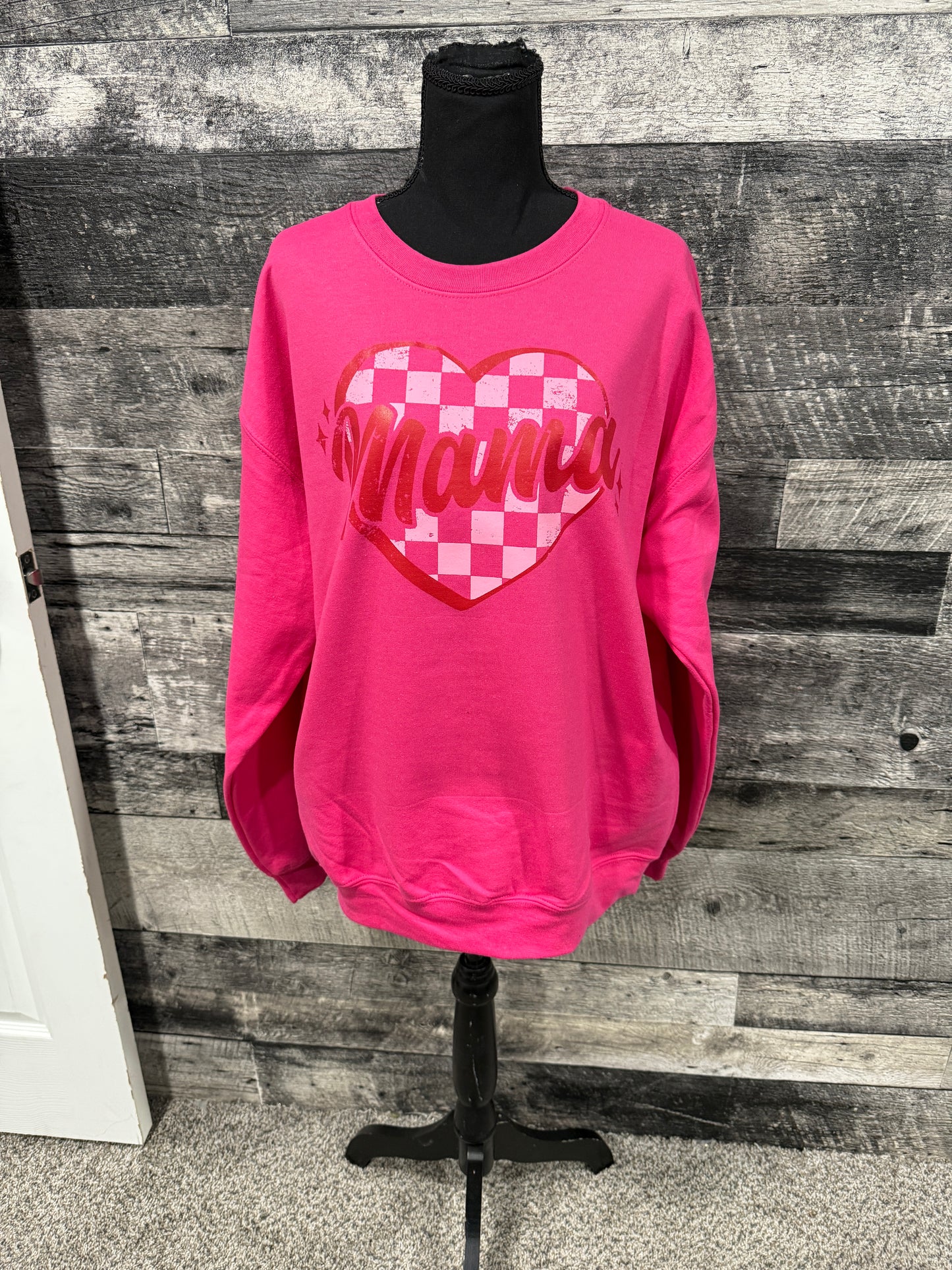 Mama Heart Crewneck Casual Soft