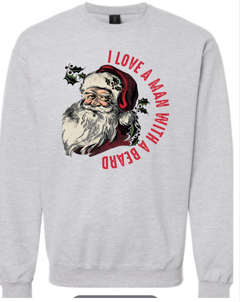 I love a man with a Beard Crewneck