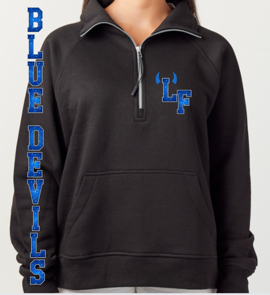 School Spirit 1/4 Zip Up Crewneck-Byron, Swartz Creek
