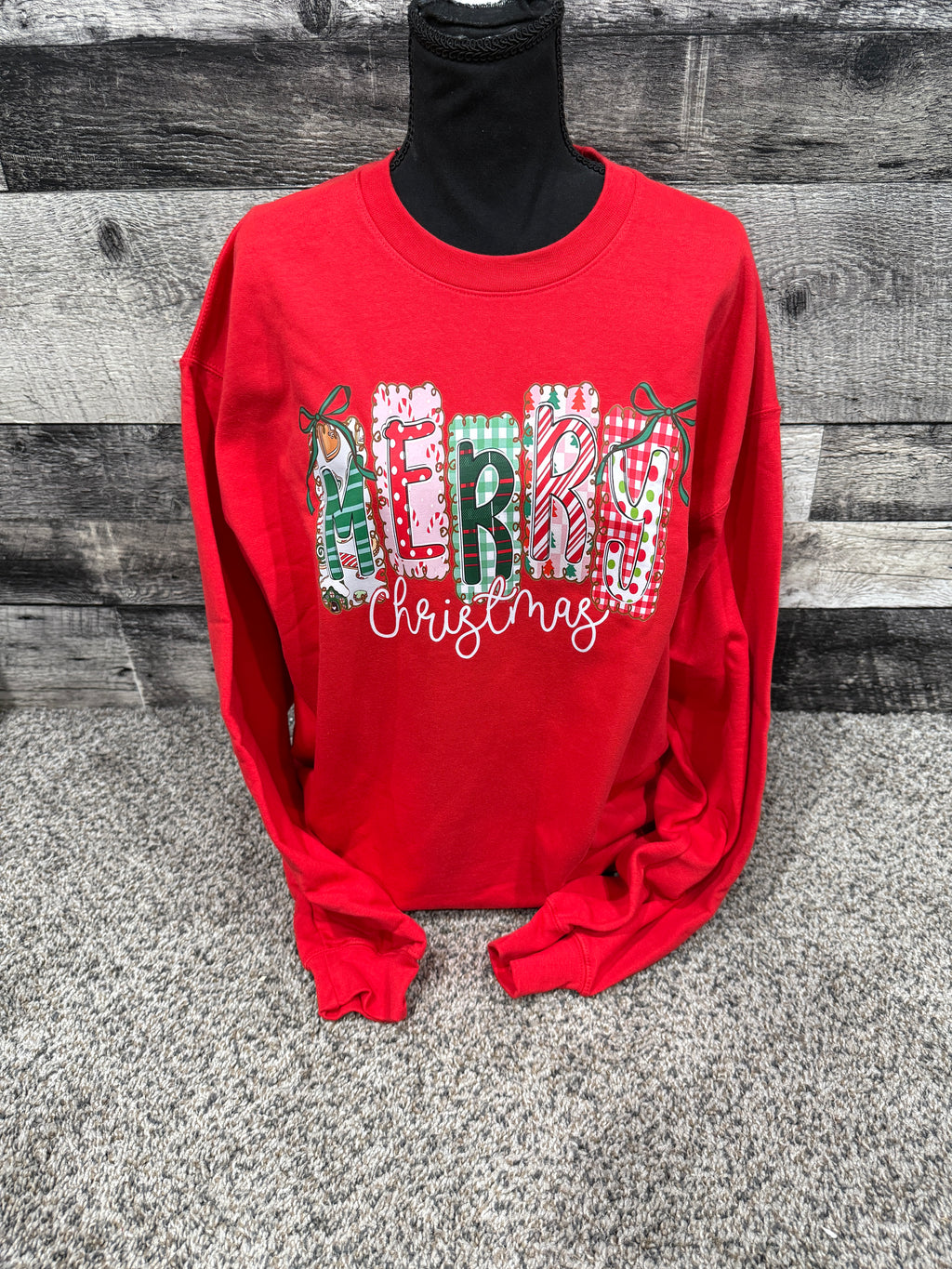 Merry Christmas red Crewneck