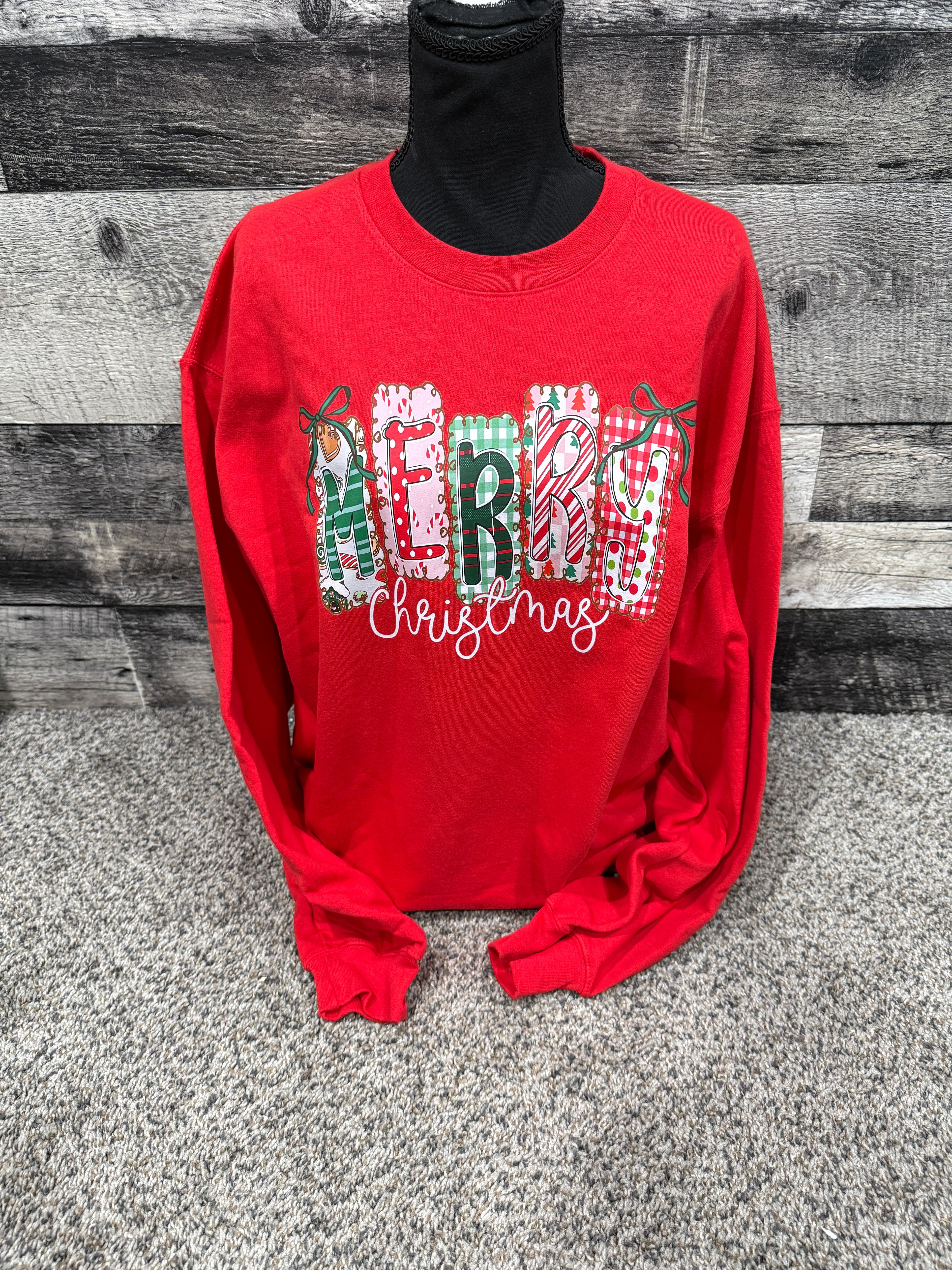 Merry Christmas red Crewneck