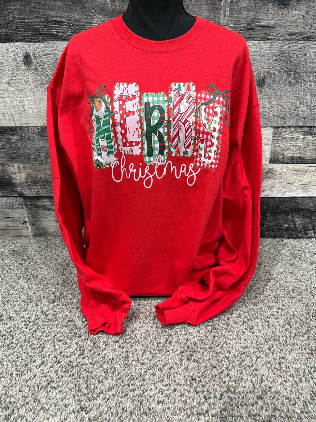 Merry Christmas red Crewneck
