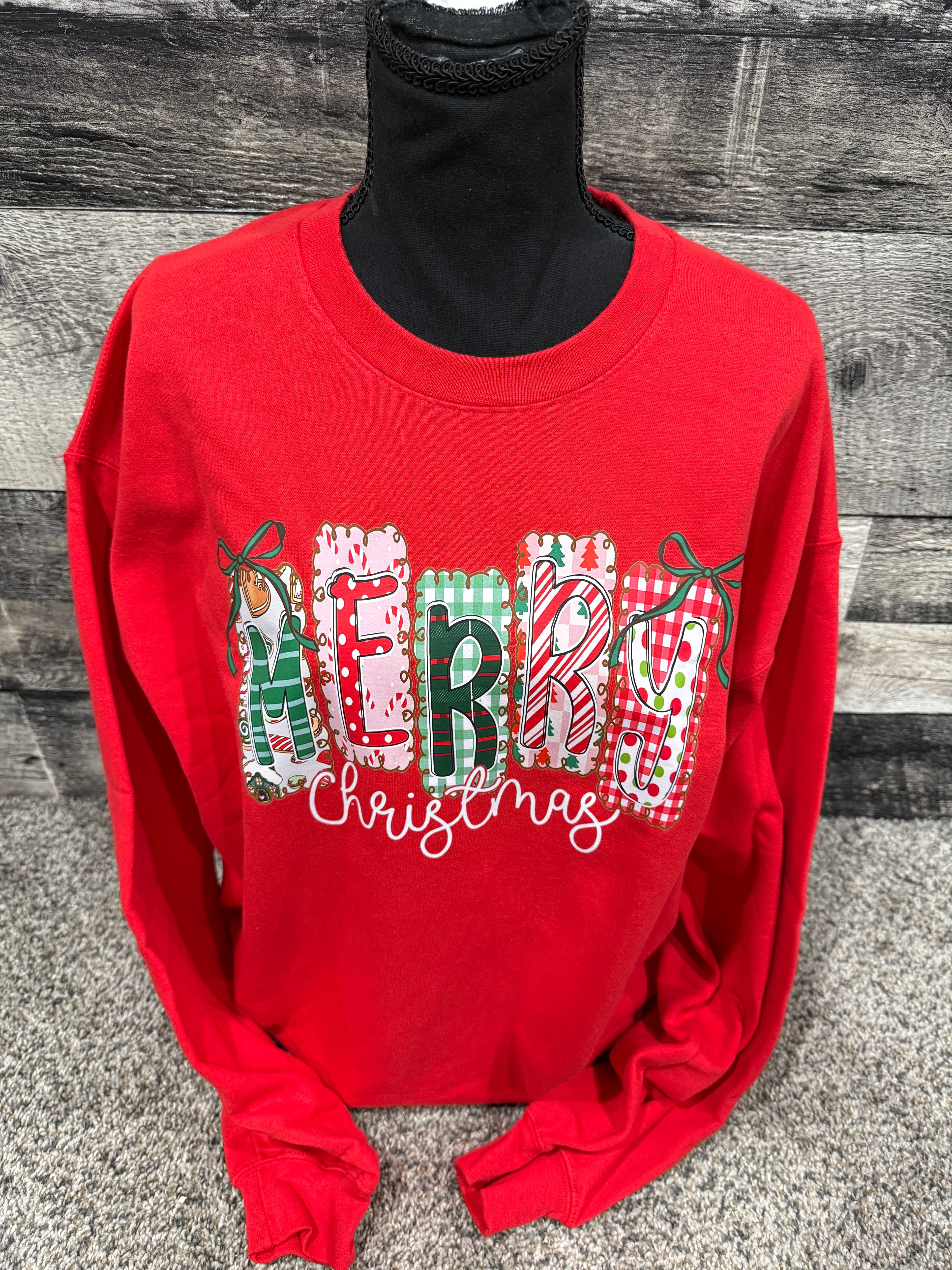 Merry Christmas red Crewneck