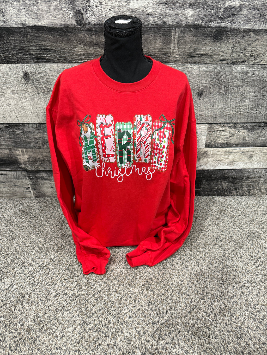 Merry Christmas red Crewneck