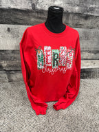 Merry Christmas red Crewneck