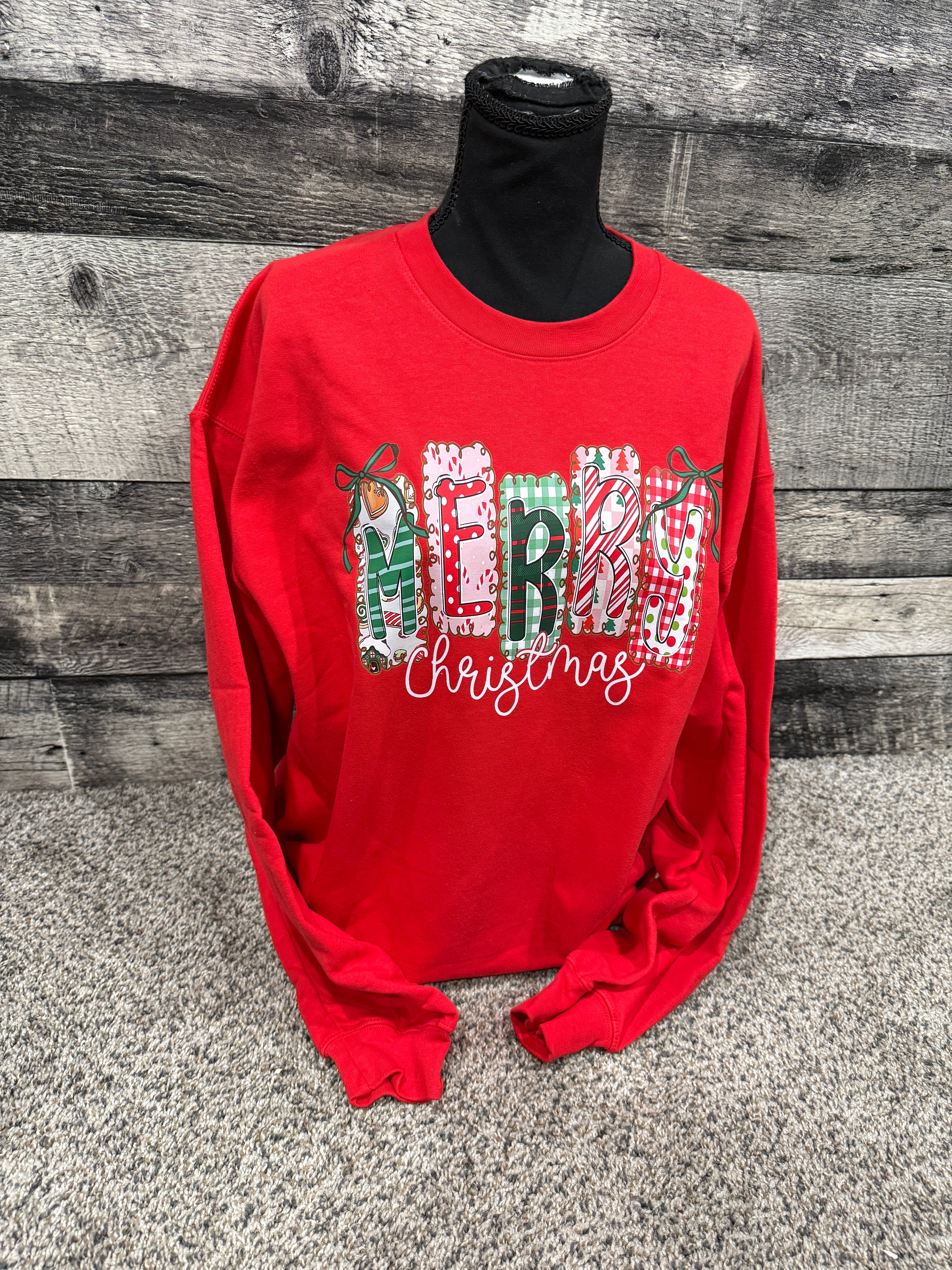 Merry Christmas red Crewneck