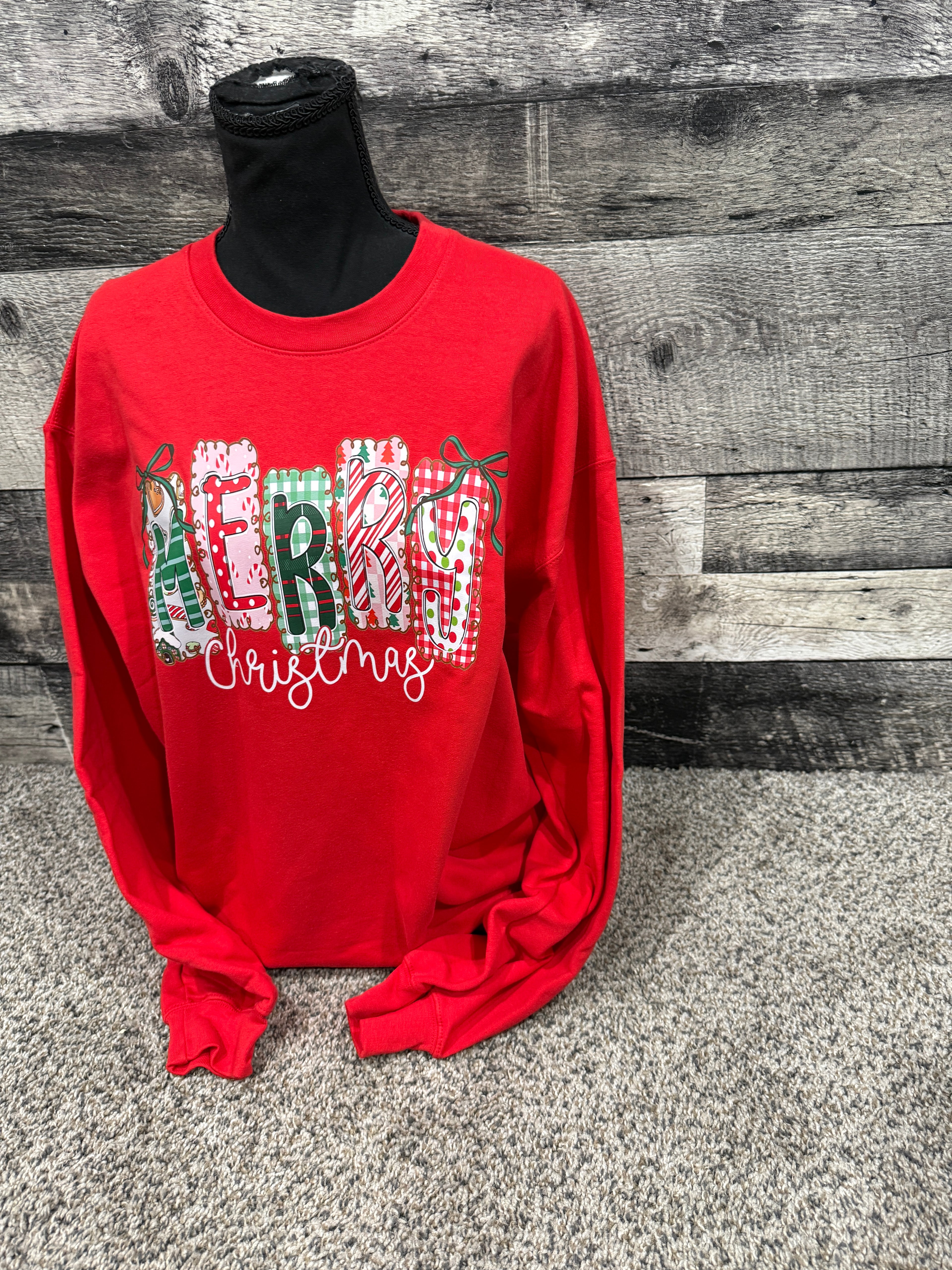 Merry Christmas red Crewneck
