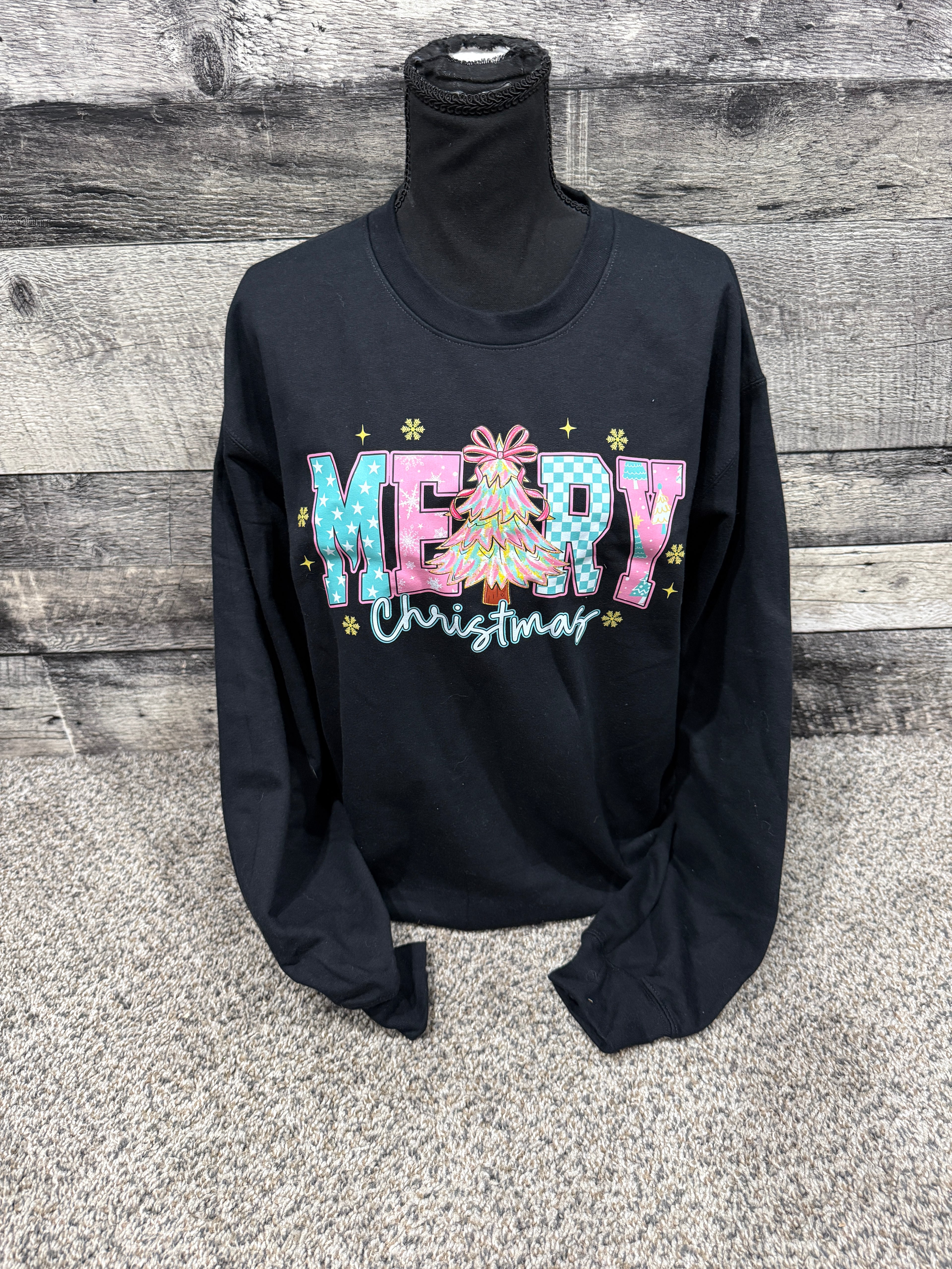 Merry Christmas pink Crewneck