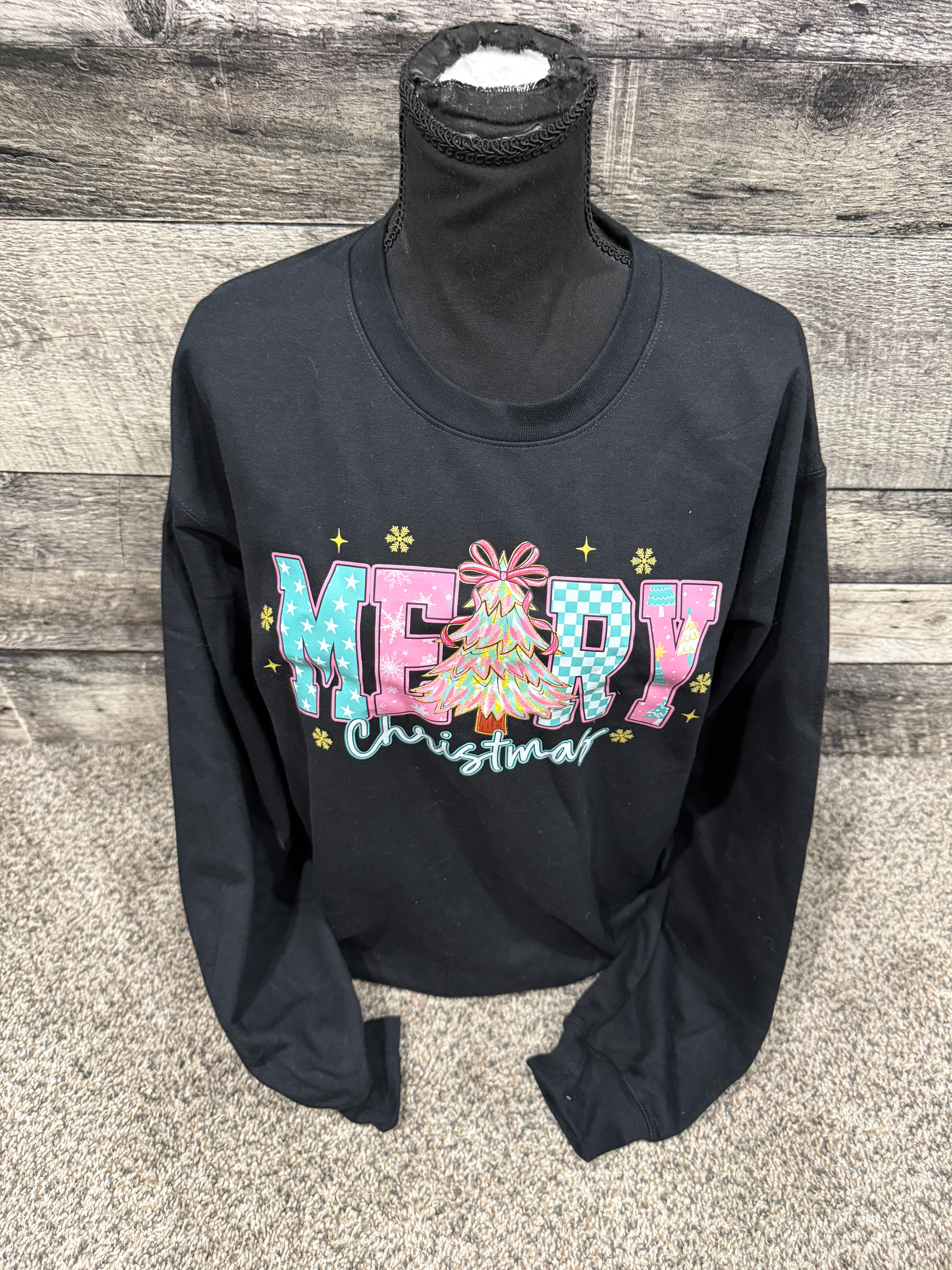 Merry Christmas pink Crewneck