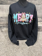 Merry Christmas pink Crewneck