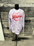 Mama Heart Crewneck Casual Soft