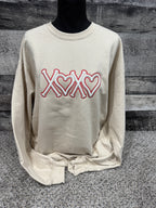 3D XOXO Crewneck