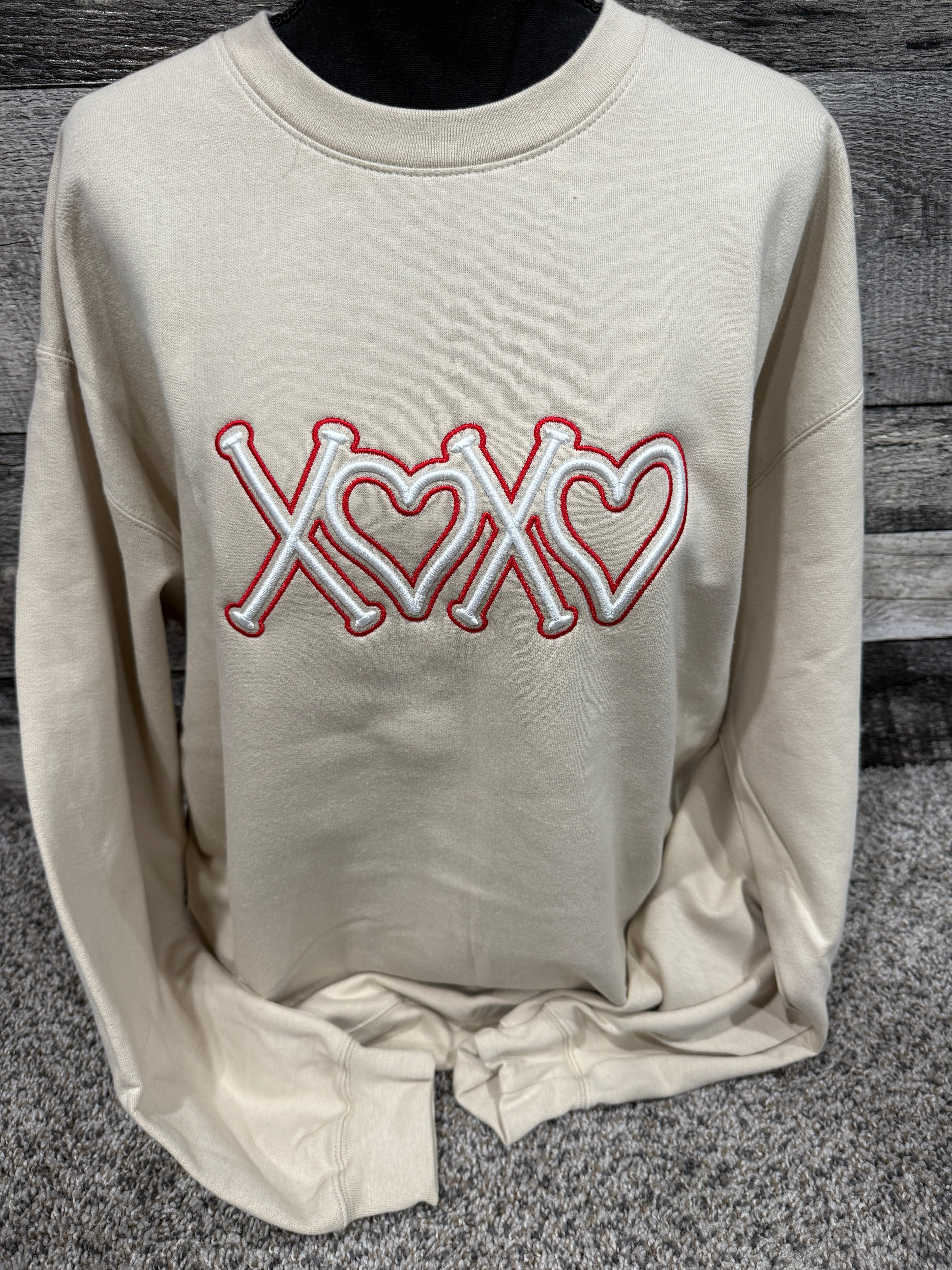 3D XOXO Crewneck