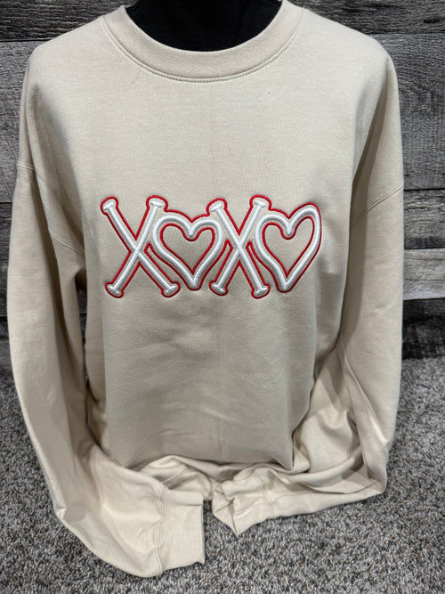 3D XOXO Crewneck