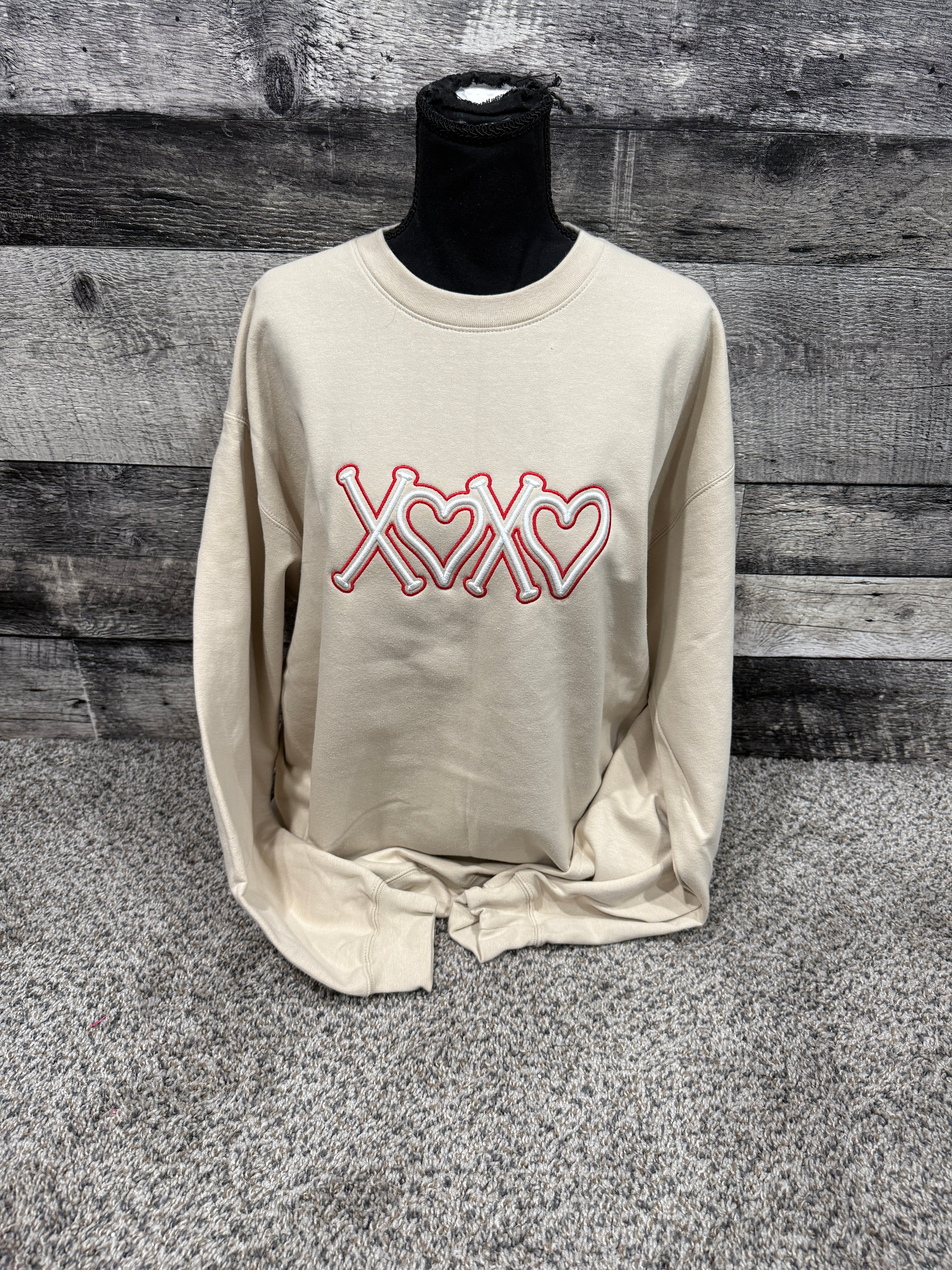 3D XOXO Crewneck