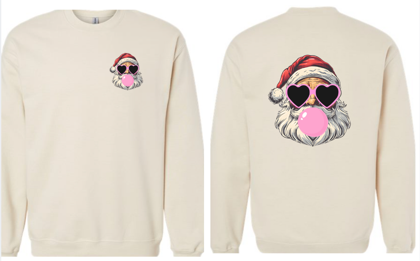 Retro Santa with Bubble Gum