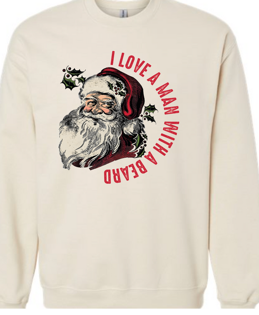 I love a man with a Beard Crewneck