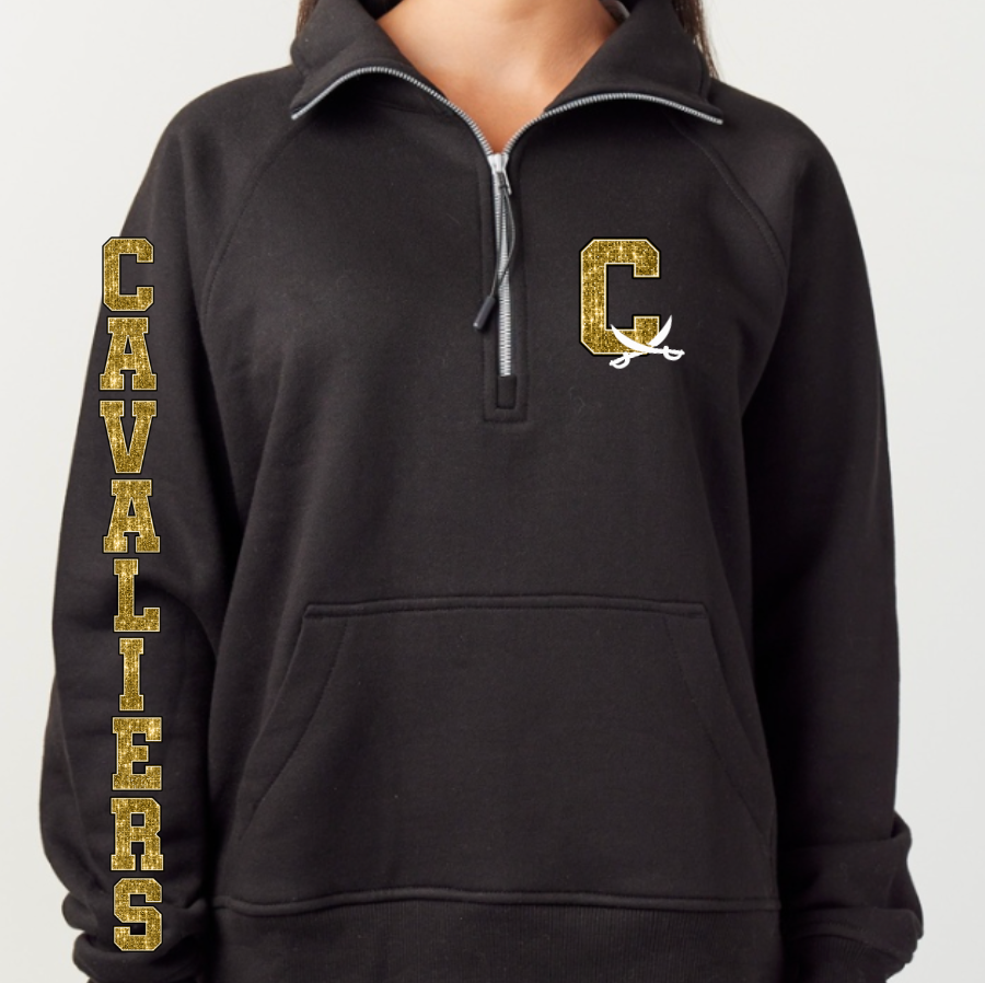 School Spirit 1/4 Zip Up Crewneck-Byron, Swartz Creek