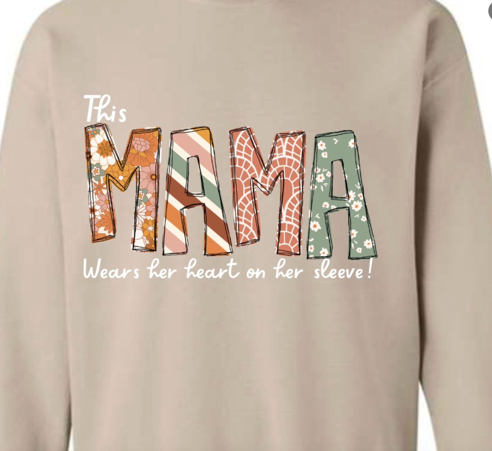 This Mama Crewneck-Boho Font