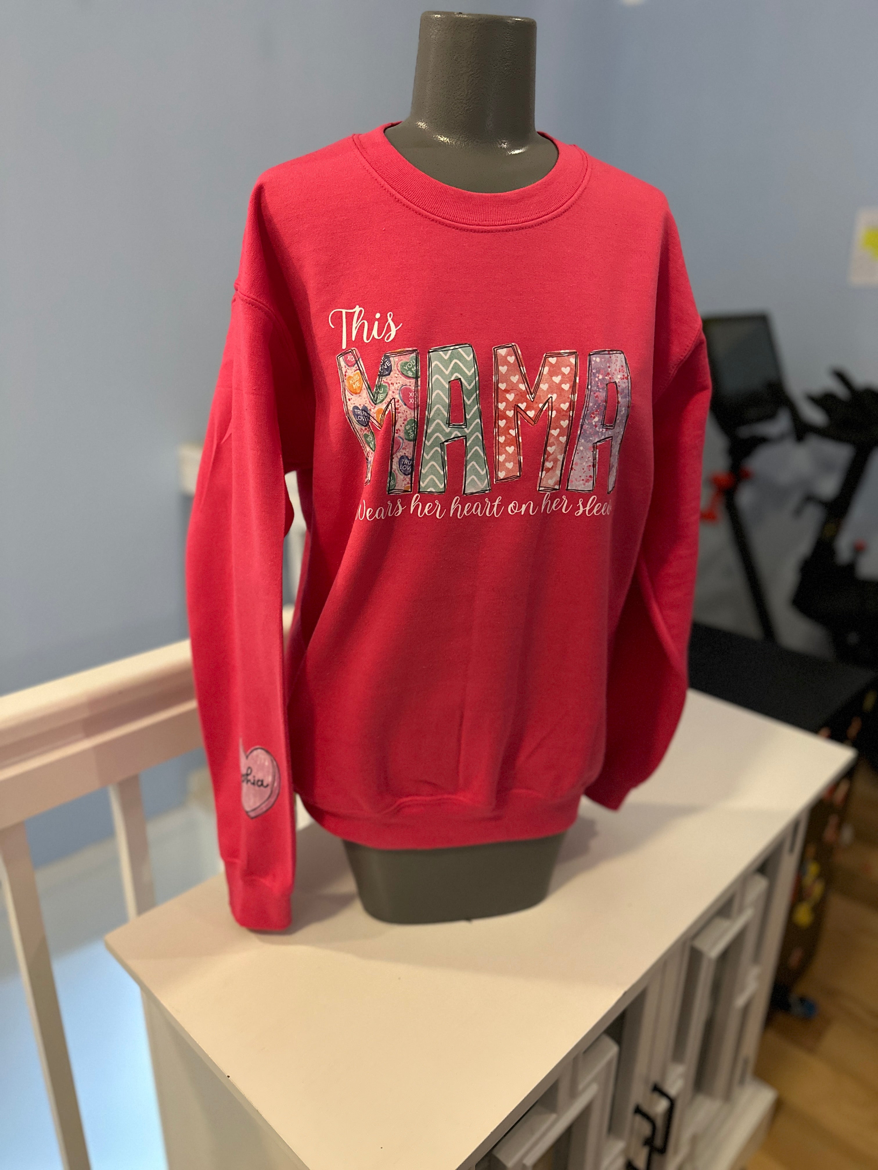 This Mama Crewneck-Valentine's Font