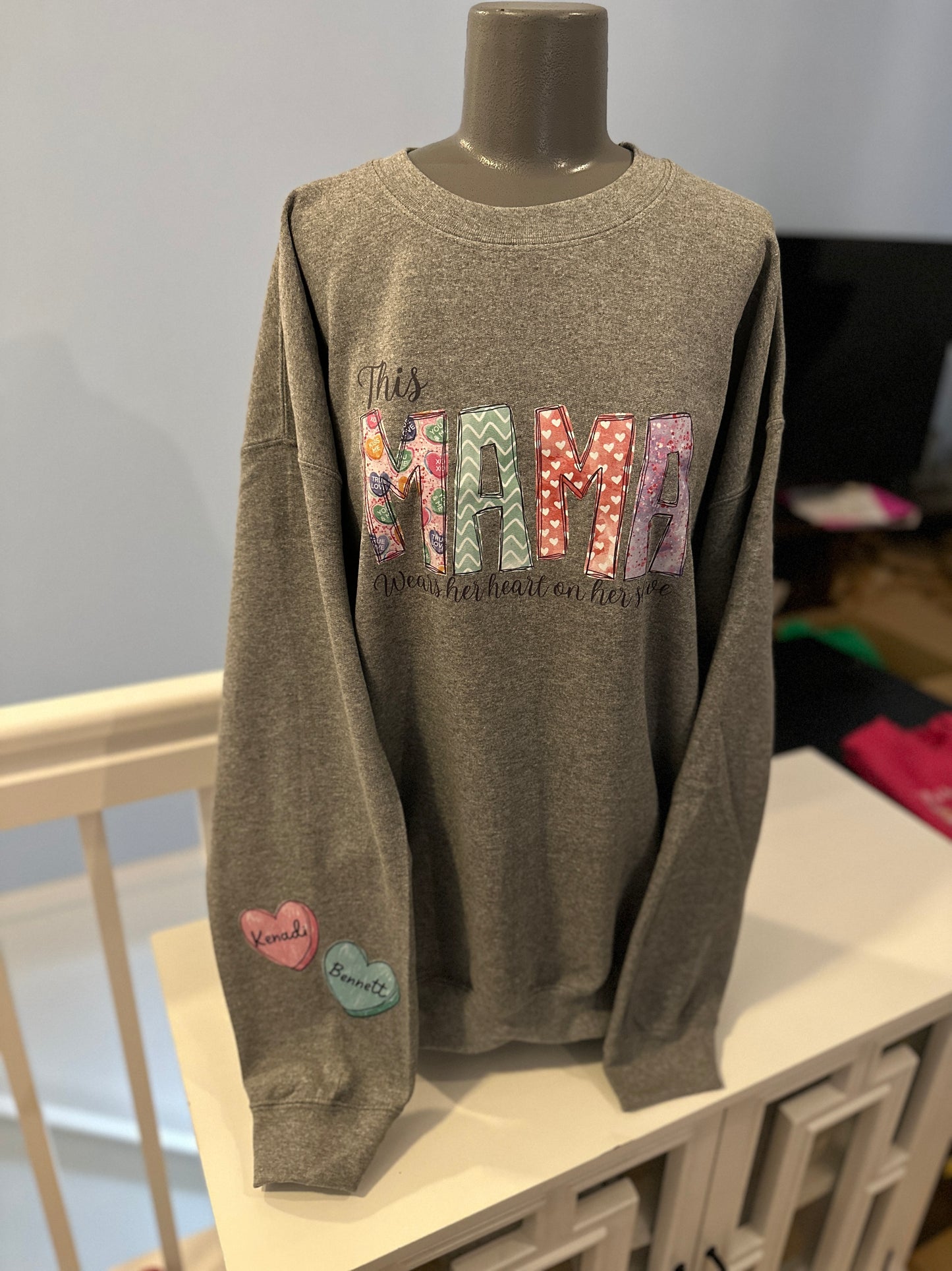 This Mama Crewneck-Valentine's Font